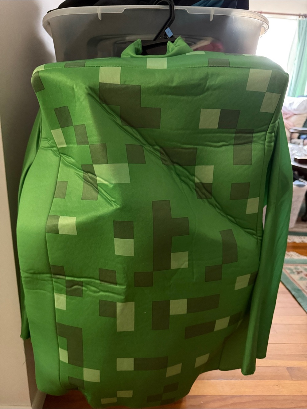 Kids Green Pixel-Print Halloween Costume